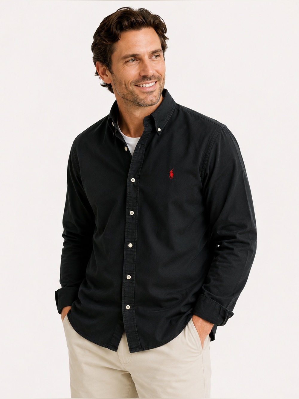 Polo Ralph Lauren Men’s Garment Dyed Oxford Shirt All Fits Black Size XXL